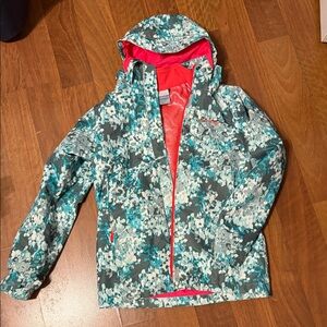 Columbia Floral Jacket with Coral Highlights